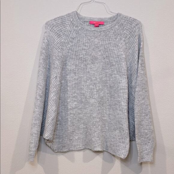 NWT Lilly Pulitzer Arienza Dolman Heathered Lunar Gray Knit Sweater Size XXS - Picture 1 of 9